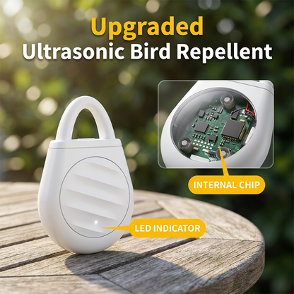 🐦 Tragbarer Ultraschall-Vogelvertreiber – kompakt, leicht & ideal für unterwegs