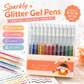 Set mit einziehbaren Glitzer-Gelstiften zum Tagebuchschreiben und Zeichnen