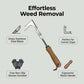 Crack Weeder Tool – scharfe Hakenspitze, Edelstahl und komfortabler Griff aus Buchenholz – ideal zum Entfernen von Unkraut aus Gehwegen, Holzterrassen und Ritzen