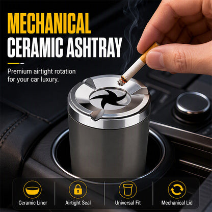 Drehbarer Keramik-Aschenbecher fürs Auto – geruchsdicht, feuerfest & passgenau für 99 % aller Becherhalter 🚬✨