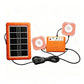 ☀️ Tragbares Solarstromsystem – 4 W Panel, 2400 mAh Akku, Typ-C/USB/DC. Inkl. 2 LED-Leuchten. Wasserdicht, stoßfest. Für Camping & Notfälle 🛡️
