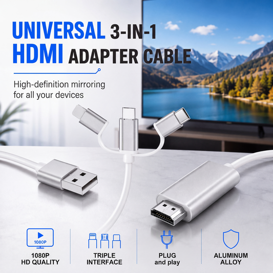 3-in-1 Smartphone HDMI-Kabel