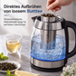 ⏰2 l Glas-Wasserkocher mit großer Kapazität, automatischer Abschaltung und Überhitzungsschutz