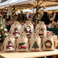 🎁Weihnachtliche Geschenksäckchen aus Polyester mit Kordelzug, 10 Stück