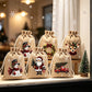 🎁Weihnachtliche Geschenksäckchen aus Polyester mit Kordelzug, 10 Stück