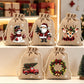 🎁Weihnachtliche Geschenksäckchen aus Polyester mit Kordelzug, 10 Stück