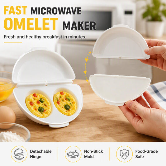 🔥🎁 1+1 GRATIS!!🥳💞 50K+ VERKAUFT! ⚡🍳 2-in-1 Mikrowellen-Omelett- und Eierkocher