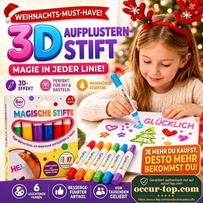 ⏰Magic Pen – Zeichne 3D-Motive mit nur einem Strich!🎄DIY Bubble Magic Drawing Pens
