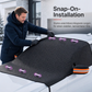 ⏰Magnetische Auto-Frontscheibenabdeckung, verdickt, wasserdicht – Sonnenschutz und Schneeschutz mit reflektierenden Streifen