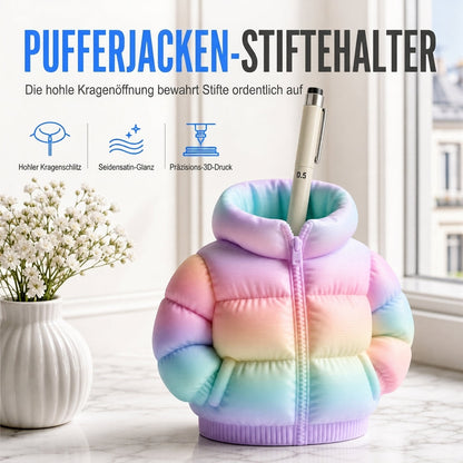 💥3D-gedruckter Puffer-Stiftehalter, auslaufsig abstrakter Desktop-Becher und Schreibwaren-Organizer für Studenten