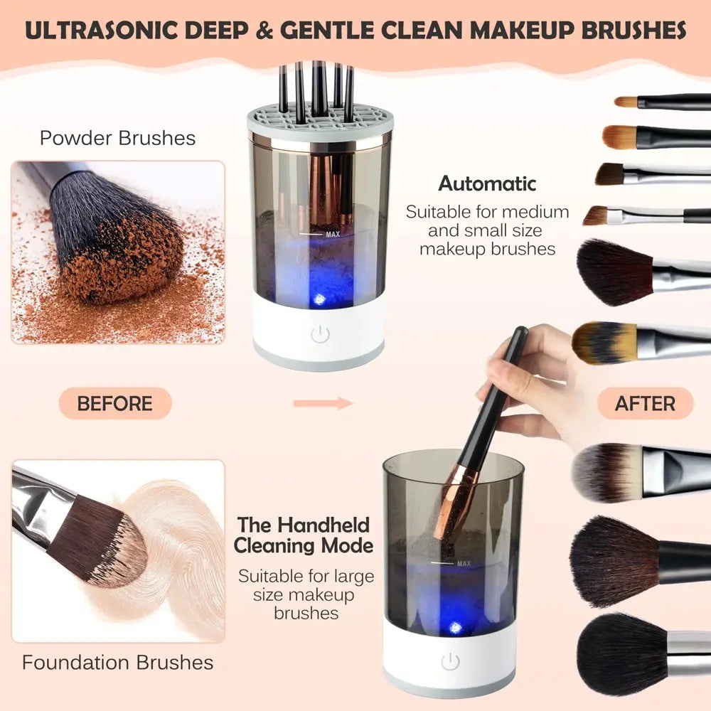 Elektrische Make-up-Bürste Wiederaufladbar – Mit 10 Vibrationsstufen Und Wasserdichtem Design